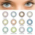 Pair of Contact Lens Multi Color Eye Lens Soft Eye Lenses With Solutions High Quality. 