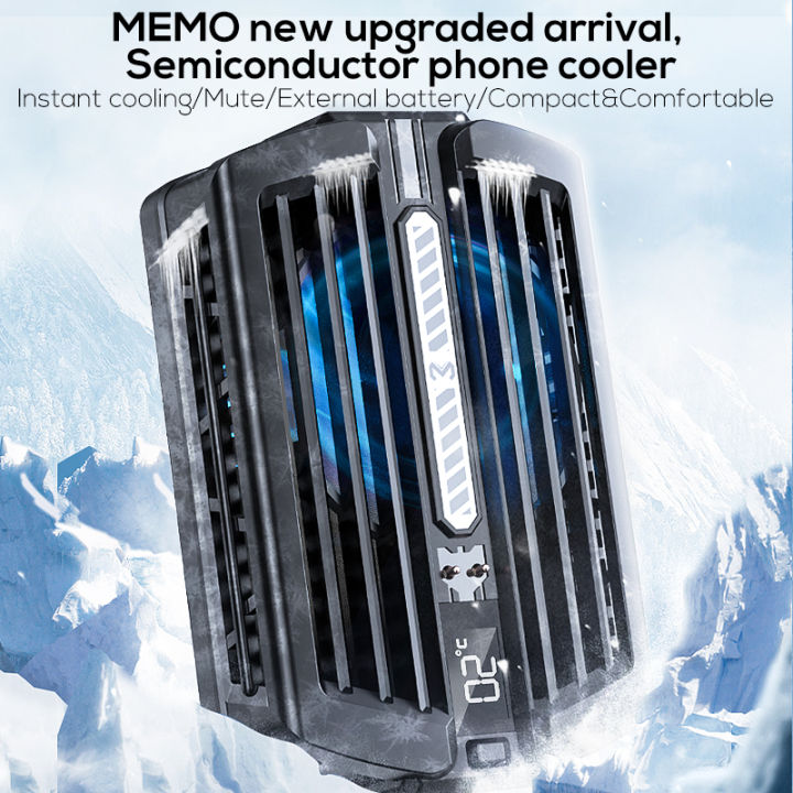 MEMO DL10 Mobile Phone Radiator Phone For PUBG Phone Cooler Mobile Phone Cooling Fan With Battery Option