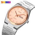 SKMEI【Free Gift】New Casual Quartz Clock Male Full Steel Time Week Date Sports Watch Mens Waterproof Business Fashion Wristwatches Man reloj hombre For Men 9288. 