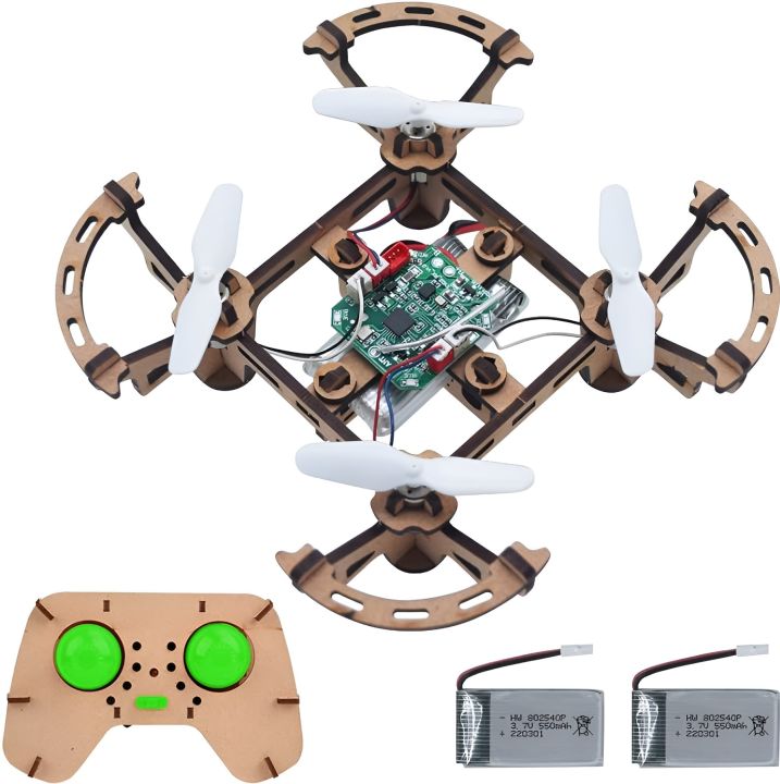 DIY STEM wooden drone quadcopter teaching Educational Science model