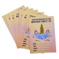 Unicorn Invitation Cards - 4 Inch By 3 Inch - Invitation Cards - Unicorn Theme - Pink - Girls - Pack Of 8. 