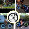 Bike Wheel Lights, RGB LED Waterproof Bicycle Spoke Light, 32 LED Lights 18 Changes Patterns, for 20Inches or Above Bike. 