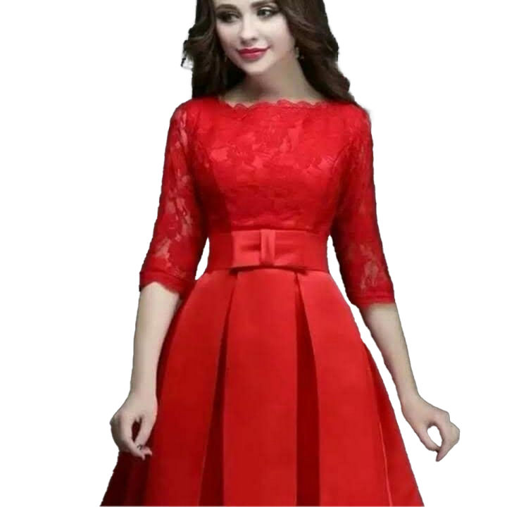 Star Garnet New Design Short Silk Frock For Girls/Ladies B-111