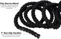 Battle Rope, Battle Exercise Training Rope, Battle Rope for Home Gym Strength Training & Outdoor Workout,1.5",40 ft Length Poly Dacron Battle Rope. 