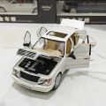 Diecast 1/24 Benzs Vintage W140 320SEL Alloy Car Model Simulation Toy Vehicle Sound Light. 