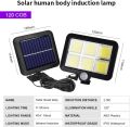 Solar Flash Security Light, Wall Lights Outdoor Flood Light - 120 LED PIR Motion Induction IP65 Waterproof, Up to 10 Hours Illumination,Easy-to-Install Split Solar Light for Front Door,Yard,Garage,Lawn. 