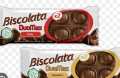 Biscolata chocolate with wafers , imported product , x2, double , Duomax, 44 grams , flavors: Hazelnut and milky. 