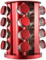 Stainless Steel 16 pcs Jars Rotating Spice Jar Rack Set Seasoning Stand Holder Condiment Salt Pepper Shaker Kitchen Tools. 