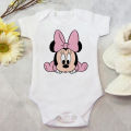 Moda Disney Baby jednoczęściowe śliczne niemowlęce kombinezony ścieg drukowane ubranka dla dzieci Streetwear Kawaii kombinezon jednoczęściowy dla małego dziecka Dropshipping. 
