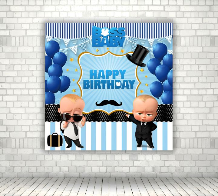 Boss Baby Theme Birthday Backdrop