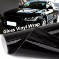 12x48 inches Glossy Black Self Adhesive Vinyl Waterproof PVC Film for Car, Laptop, Mobile, Bike Wrap. Car Bumper Stickers, Car Accessories, Car Modification, Car Styling Decoration.. 