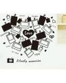 Picture Frames Wall Sticker Family Wall Decals Black Picture Frames DIY Removeable Wall Art Memories Vinyl Stickers for Home Living Room Bedroom. 