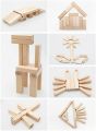 54 Pieces Wooden Jenga Tower Building Blocks Game  Wooden Stacking Blocks Game with Numbers and Dice Game. 