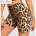 Fashion Leopard grid Print Women's shorts cycling Casual Snake Print Women cycling High waist shorts femme. 