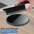 10W Fast Qi Wireless Charging Pad for Samsung Galaxy Note 8 9 10 20 S8 S9 S10 S10E S20 S21 Plus Ultra FE +5G Wireless Charger. 