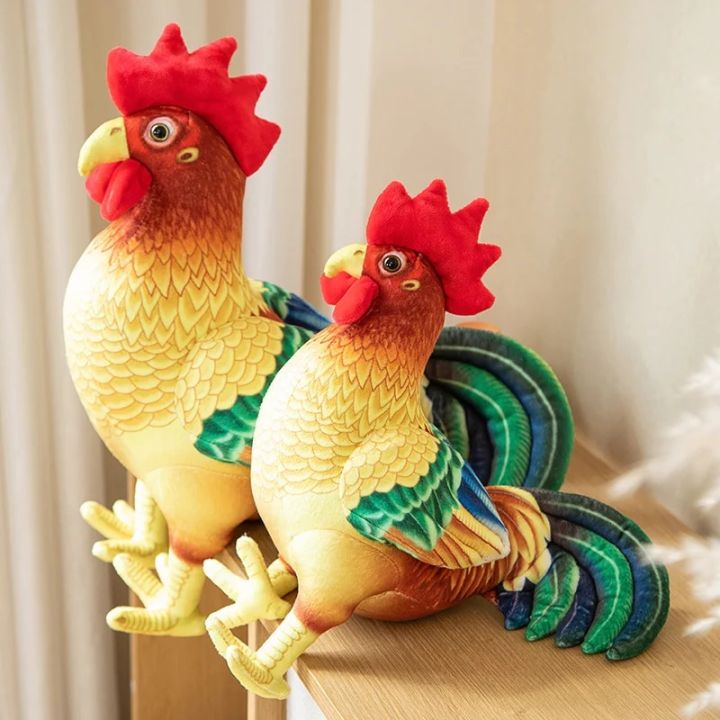 Realistic Rooster Chicken Plush Toys Stuffed Animals Plush Doll Kawaii Toy for Kids Hug Toys Lovely Room Decoration Toy
