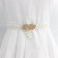 Fashion Pearl Belts For Women Dresses Elastic Buckle Ladies Belt Flower Butterfly Crystal Girls Waist Belts Waistband. 