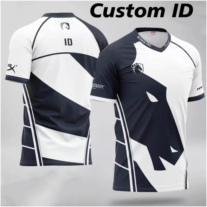 Team Liquid 2023 eSports Team Suit Customizable Name ID Men's T-shirt CSGO Loose Short Sleeve Top Sports Men's Clothing
