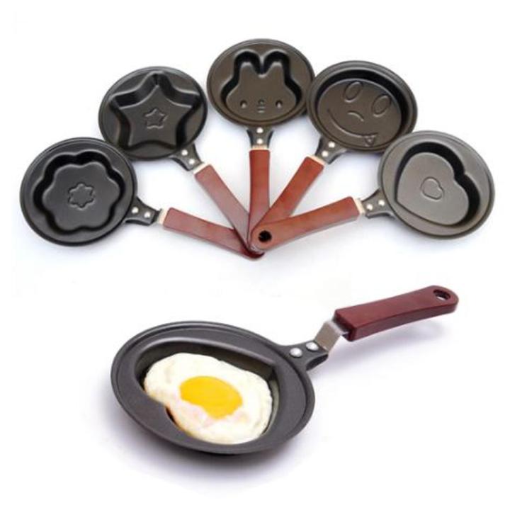 Techmanistan Random Design Omelet Designer Mini Egg Pan, Mini Poele, Mini Cute Shapes Fry Pan For Eggs, Egg Mould Pan, Non-Stick Pancake Mold
