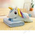 Baby Cute N Lovely Stuffed Animal Pillow Plush Toy Set With Blanket Soft Warm Folding Blanket - Infant Toddler Kids Blanket with Character Head Or Back Support Pillow. 