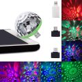 USB Party Lights Mini Disco Ball,Led Small Magic Ball Sound Control DJ Stage Light Colorful H F Gadets. 
