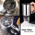 Stainless Steel Semiautomatic Flour/Baking Powder/Chocolate/Pulses Sifters Shaker Strainer/Mugs Design Sifter Shaker Baking Pastry Bake ware Strainer/Baking Tool. 
