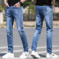 All Size Men_s  Stretch Jeans High Quality Stretch Casual Pants Fashion Blue Slim Denim Mens Jeans. 