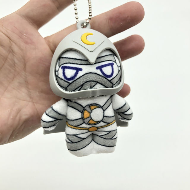 Marvel Legends Moon Knight Figure Keychain Marc Spector Cute Cartoon Figure Plush Doll Keyring Kawaii Backpack Pendant Gift