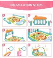 Huanger - 3 In 1 Newborn Baby Toddler Play Gym Piano Fitness Rack Mat. 