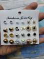 Women’s Elegant Stud Earrings Set – 12 Pairs Collection. 