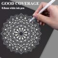 White Gel Pen, 1 Pcs White Pens for Art 0.8mm Fine Point White Ink. 