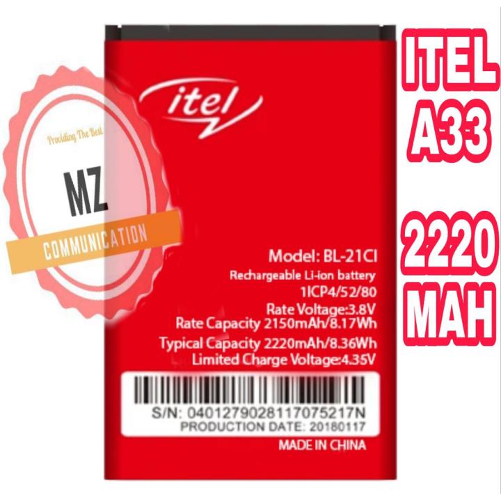 BL-21CI ORIGINAL BATTERY FOR ITEL A33 BRAND NEW BATTERY, WITH 2220MAH CAPACITY