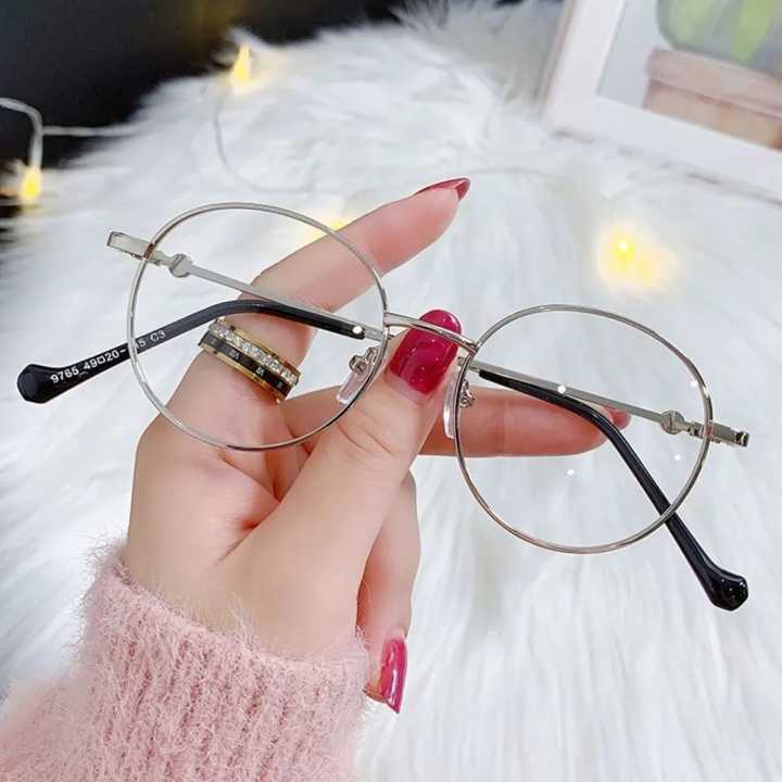 Oval%20shape,%20Half%20round%20Silver%20and%20Golden%20Frame%20Glasses%20for%20Girls/Men%20-%20Image%202