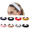 Hair Band Lightweight Women Girl Solid Color Knotted Headband. 