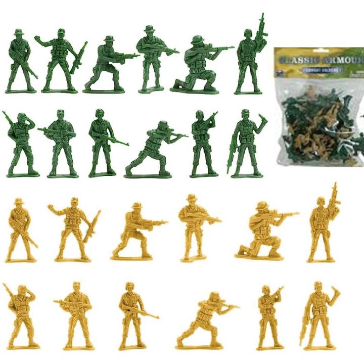 Mini Tiny Military Force Action Figure Toys Set - Army Man Soldier War Toy For Kids Boys Girls - Soldiers