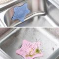 Silicone Rubber Star Fish Five-pointed Creative Star Sink Water Stopper Filter Sea Star Drain Hair Catcher & Stopper Cover Sink Strainer Leakage Filter for Kitchen and Bathroom. 