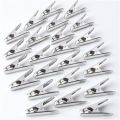 Pack of 24  Stainless Steel Clothes Pegs ( Clothing Line Pegs - Steel Clips ). 