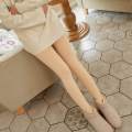 Fleece Lined Tights Stockings for Women Translucent Fleece Winter Warm Tights High Waist , Skin Color, 300g With feet. 