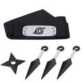 1 Set of Naruto Headband and 4 PCS Accessories Akatsuki Members Cosplay Costume/Bandana Naruto + Kunai + Shuriken. 