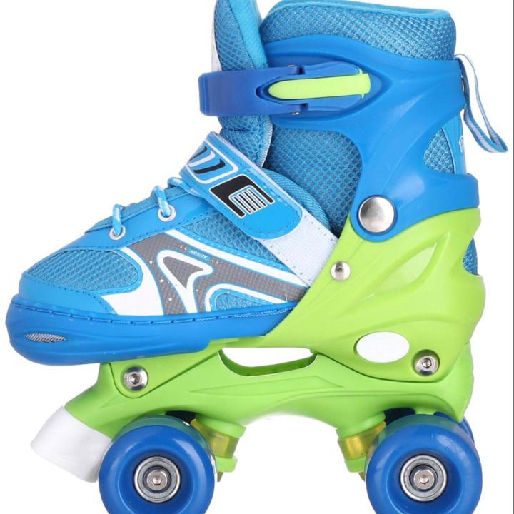 Skates Shoes for Beginners Children's Double Row Roller Adjustable Indoor And Outdoor Four-wheeled New   Note random color will be deliver