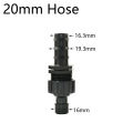 Pe Tube Joint For 4/7 8/11 16/20/25mm Barbed Fittings Connectors 1/4 3/8 1/2 3/4 1 Inch Coupling Garden Watering Hose To F. 