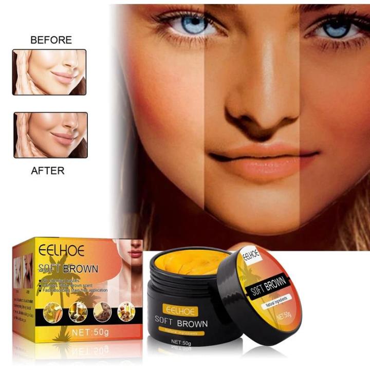 50g Professional Self Tanning Cream Body Face Solarium Fast Tanning Cream Bronzer Nourishing Restorative Lotion Women Skin Care