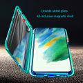 Biruiqu For Samsung Galaxy S20 FE Magnetic Absorption Case Metal Frame Shockproof Double Sided Tempered Glass Magnetic Case Cover. 