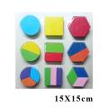 Wooden Geometric Shapes Puzzle Level 3. 