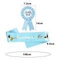 Pink Daddy to Badge Gender Reveal Baby Shower Party Decoration Set for Expectant Parents Mommy to Sash Daddy to Badge Photo Prop Blue Pink Theme Blue Mommy to Sash. 