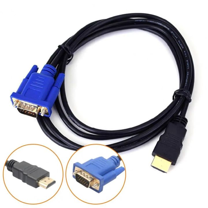 HDMI-compatible to VGA Converter Cable Audio Cable D-SUB Male Video Adapter Cable Lead for HDTVComputer Monitor For PC Laptop TV