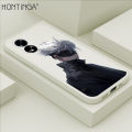 Hontinga for OPPO A18 A38 Back Cover Handsome Satoru Gojo Design Phone Case Square Soft Liquid Silicone Mobile Cover. 