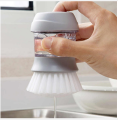 Kitchen tools Household Kitchen Washing Utensils Poot Dish Brush with Liquid Washing Soap Dispenser Poot Brush Dish Brush Cleaning. 