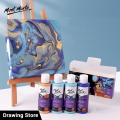 Mont Marte Acrylic Pouring Paint Set 4 x120ml Bottles - Golden Beach Shades. 