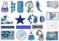 25 or 40 pcs Blue aesthetic sticker pack | sky, ocean & retro blue tones, journaling, scrapbook, laptop, phone case & diary decoration stickers. 